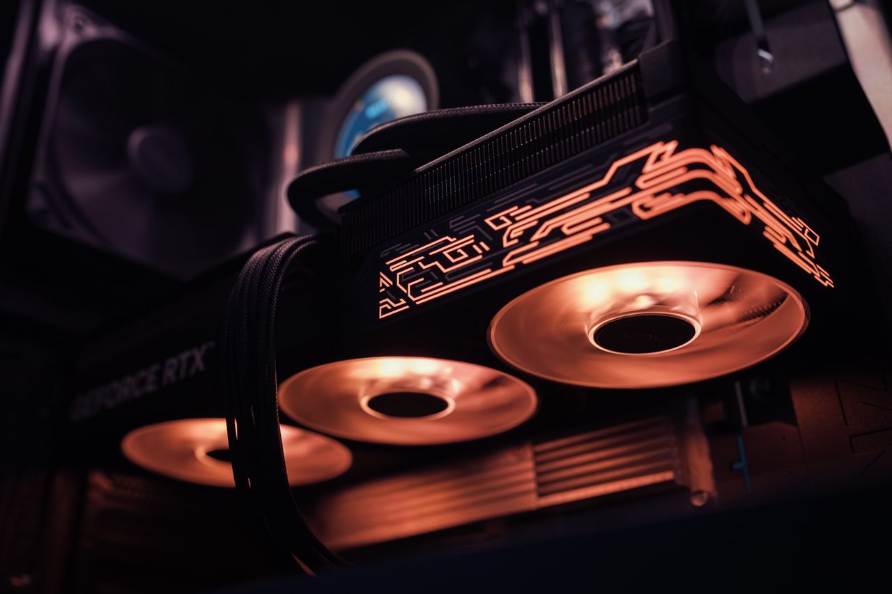 Mastering the First Impression: Your intriguing post title goes here Close-up of a gaming graphics card with illuminated RGB fans, perfect for high-end gaming setups.